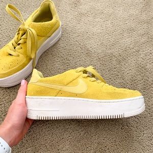 Suede Yellow Air Force 1s